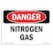 Signmission OSHA Danger Sign, 7" Height, 10" Width, Rigid Plastic, Nitrogen Gas, Landscape, L-2457 OS-DS-P-710-L-2457 - alternate 1